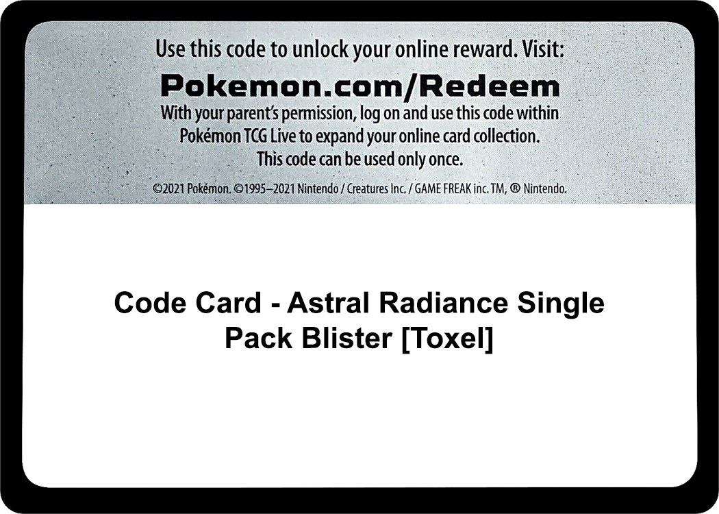 Code Card - Astral Radiance Single Pack Blister [Toxel]