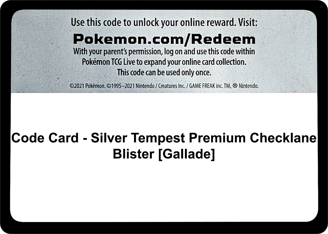 Code Card - Silver Tempest Premium Checklane Blister [Gallade]