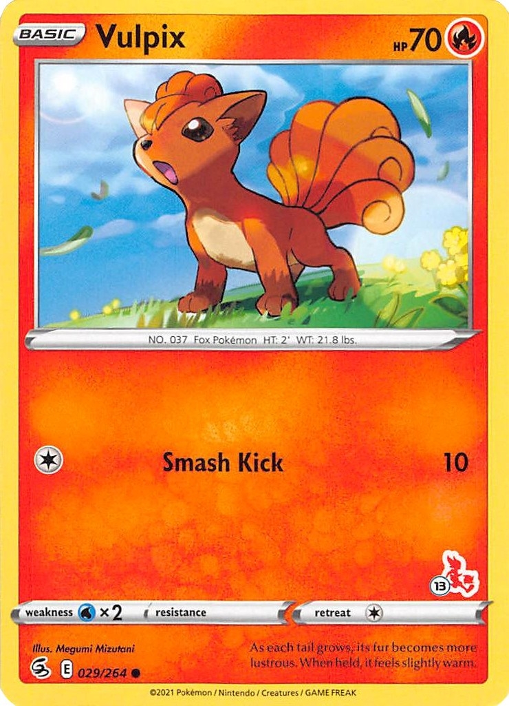 Vulpix - 029/264 (#13 Cinderace Stamped)