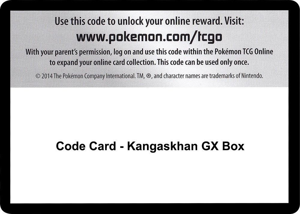 Code Card - Kangaskhan GX Box