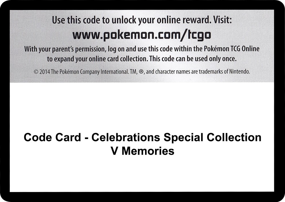 Code Card - Celebrations Special Collection - V Memories