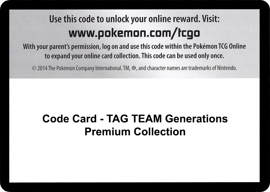 Code Card - TAG TEAM Generations Premium Collection