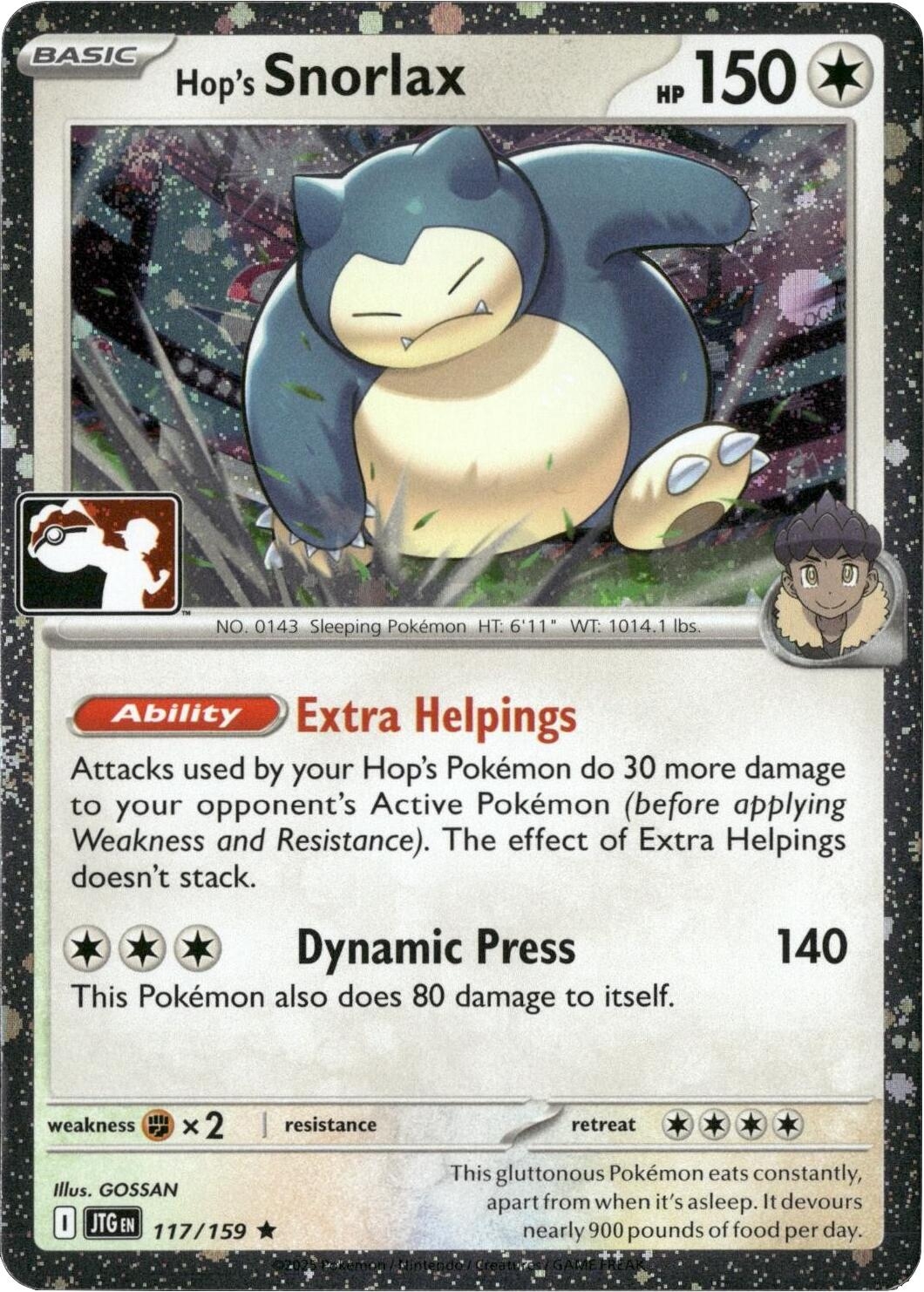 Hop's Snorlax - 117/159 (Cosmos Holo)