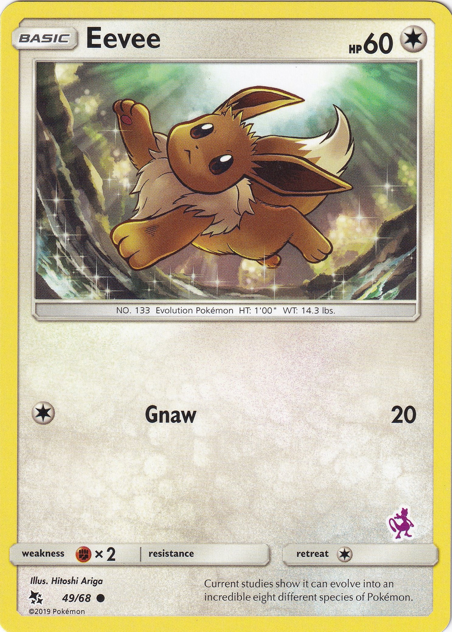 Eevee - 49/68 (Mewtwo Stamped)