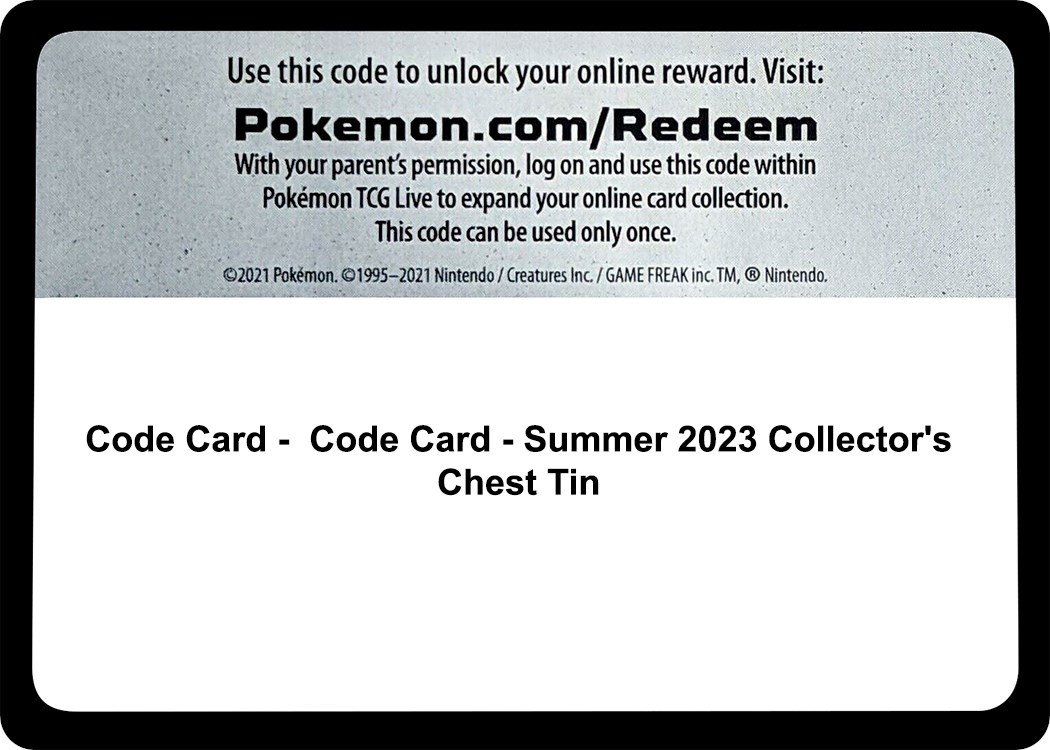 Code Card - Summer 2023 Collector's Chest Tin