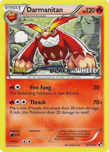 Darmanitan - 25/114 (Prerelease) [Staff]