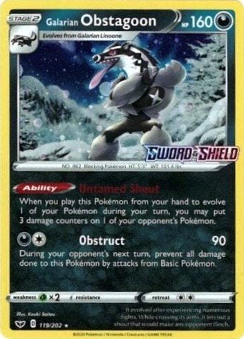 Galarian Obstagoon - 119/202 (Cosmos Holo)