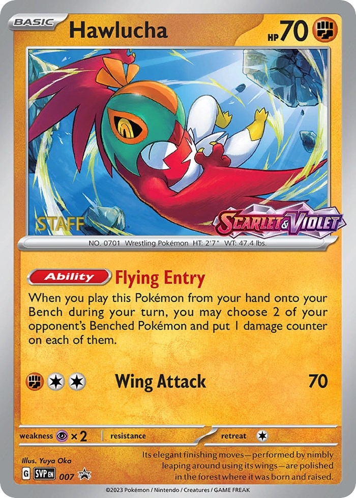 Hawlucha - 007 (Prerelease) [Staff]