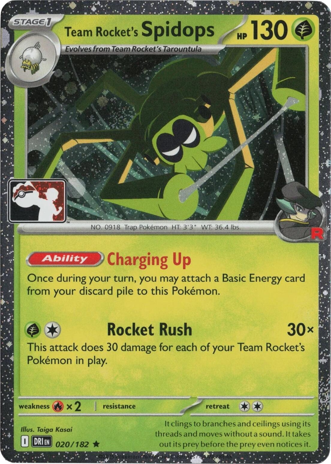 Team Rocket's Spidops - 020/182 (Cosmos Holo)
