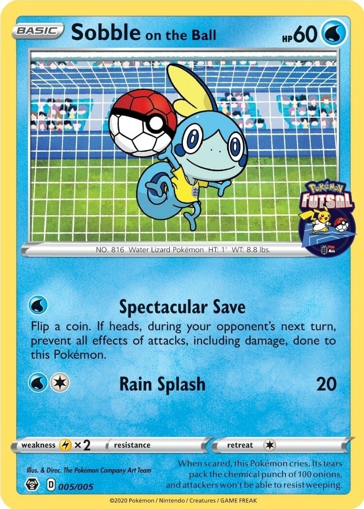 Sobble on the Ball - 005/005 (Pokemon Futsal)