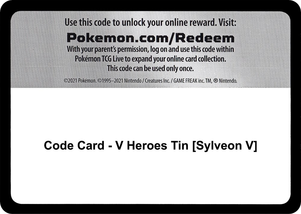 Code Card - V Heroes Tin [Sylveon V]