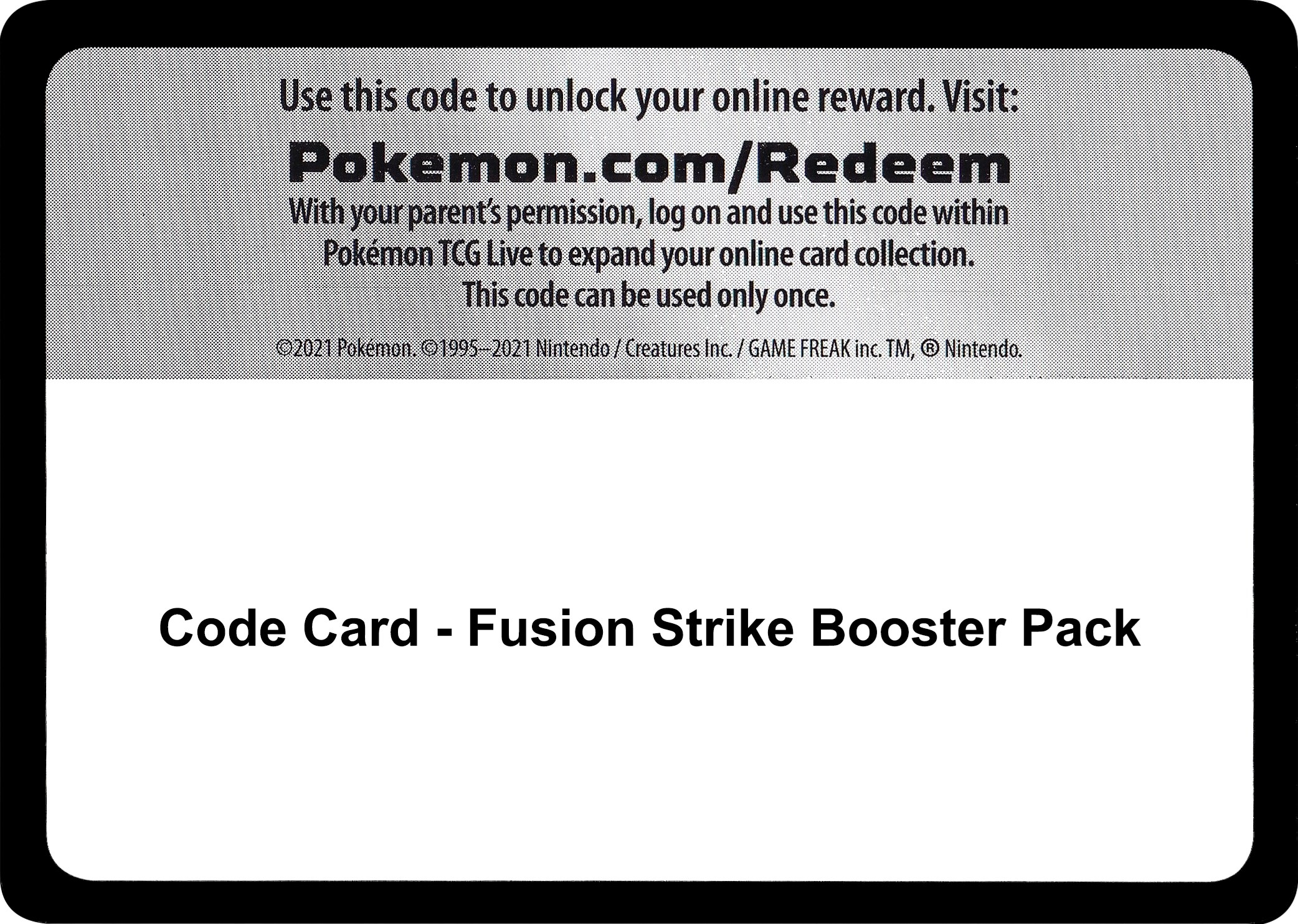 Code Card - Fusion Strike Booster Pack