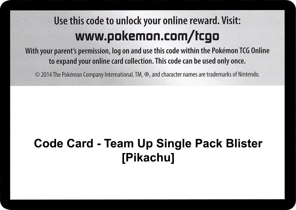 Code Card - Team Up Single Pack Blister [Pikachu]