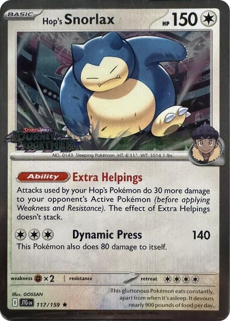 Hop's Snorlax - 117/159 (Cosmos Holo)
