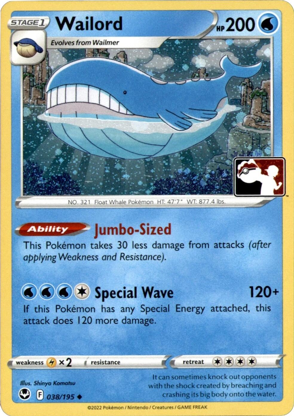 Wailord - 038/195 (Cosmos Holo)