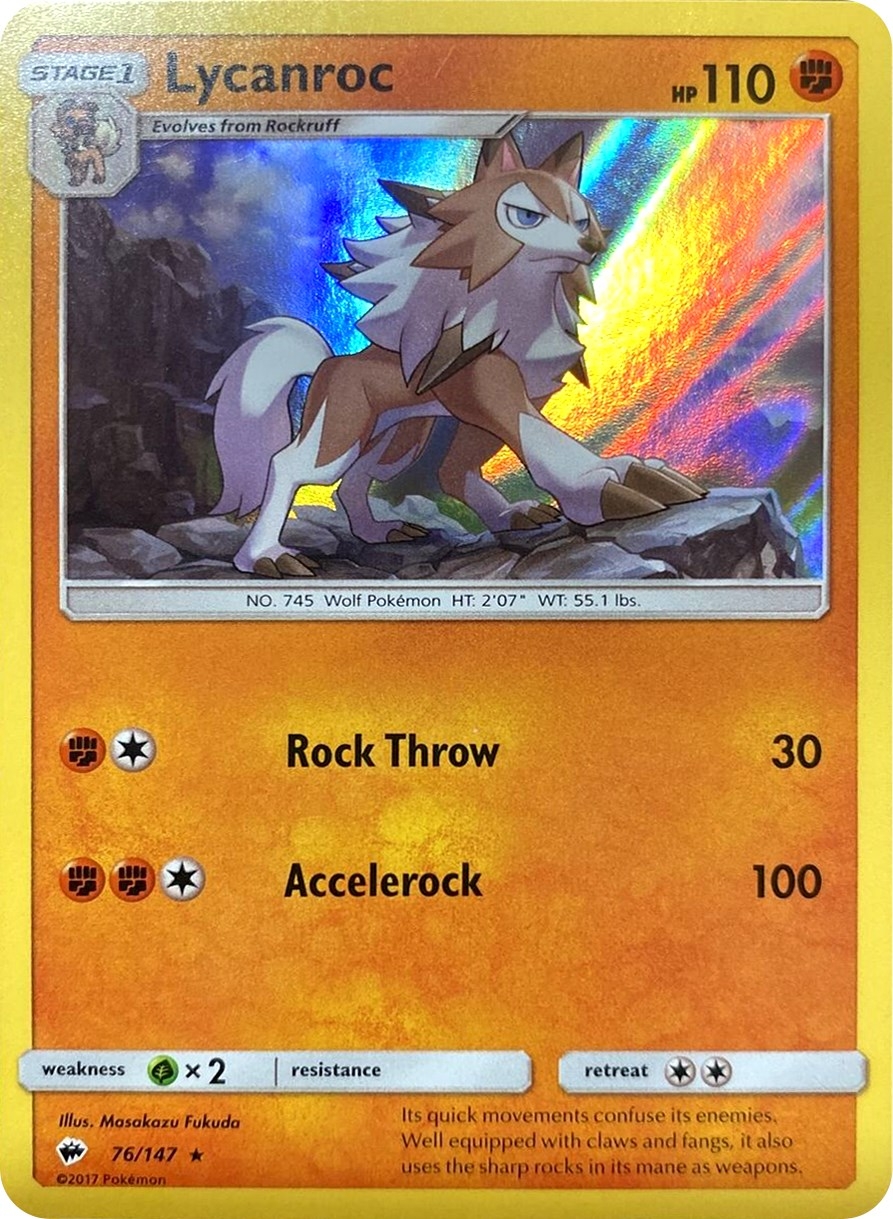 Lycanroc - 76/147 (Water Web Holo)