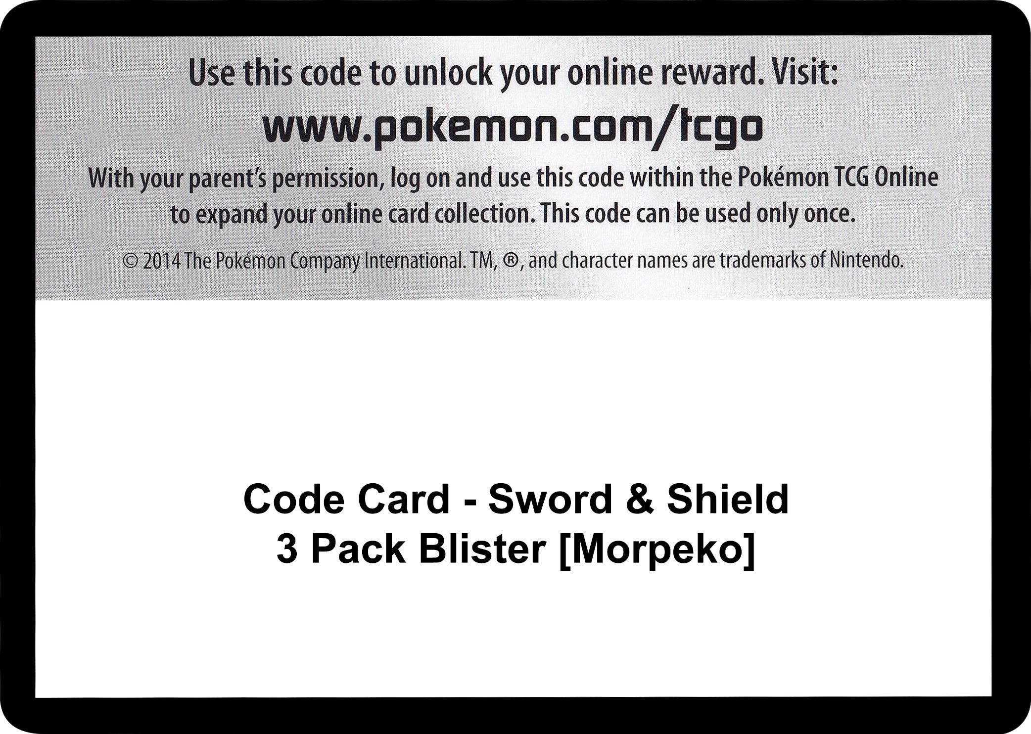 Code Card - Sword & Shield 3 Pack Blister [Morpeko]