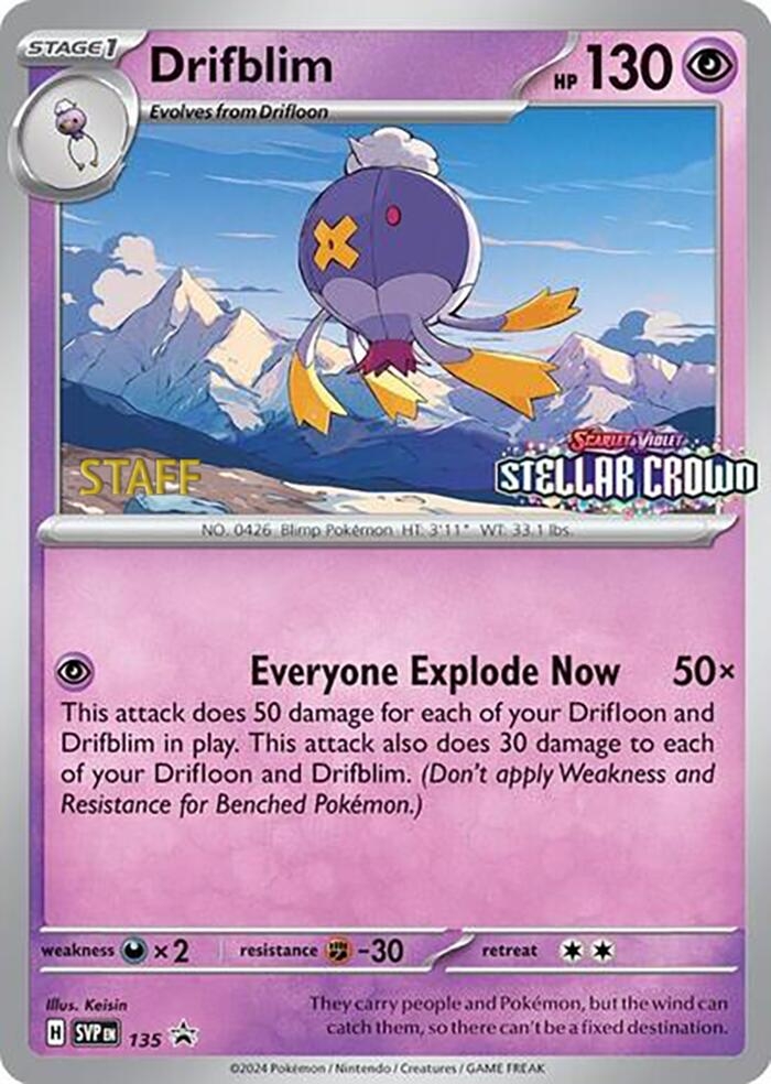 Drifblim - 135 (Prerelease) [Staff]
