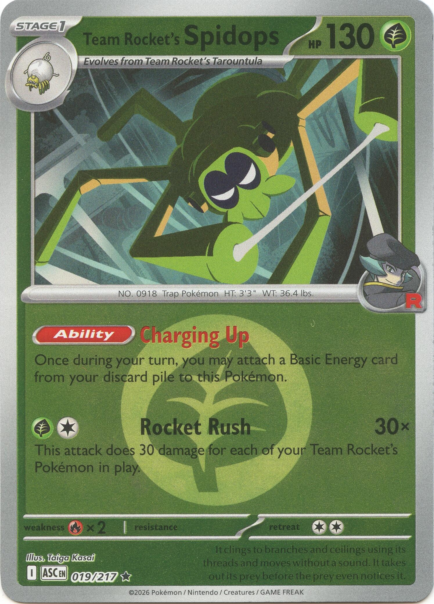 Team Rocket's Spidops (Energy Symbol Pattern)