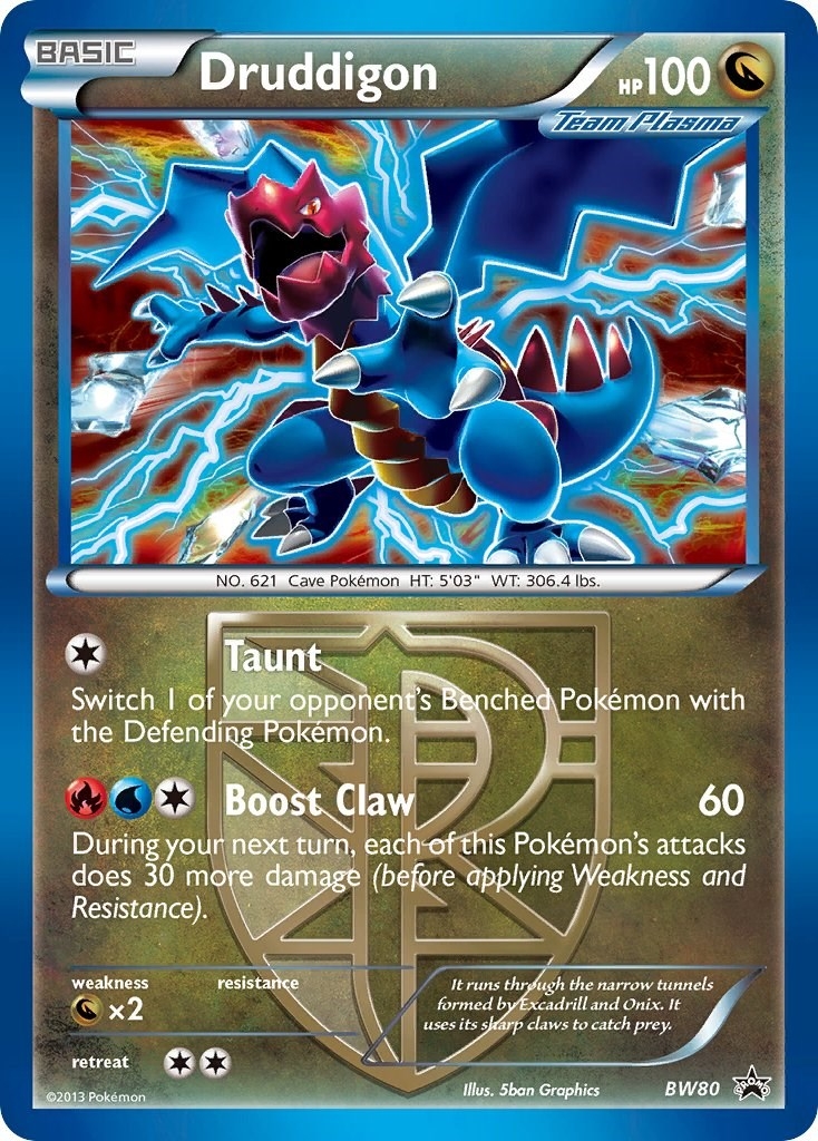 Druddigon (Team Plasma) - BW80 (Cosmos Holo)