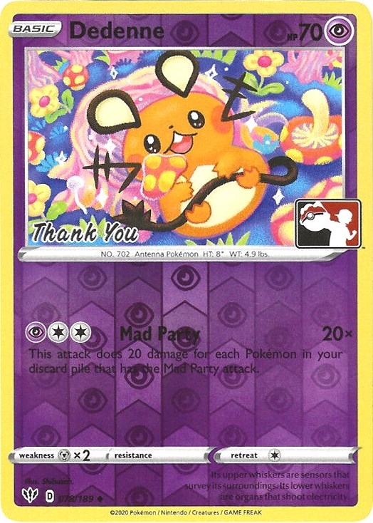 Dedenne - 78/189 (Pokemon League) [Thank You]
