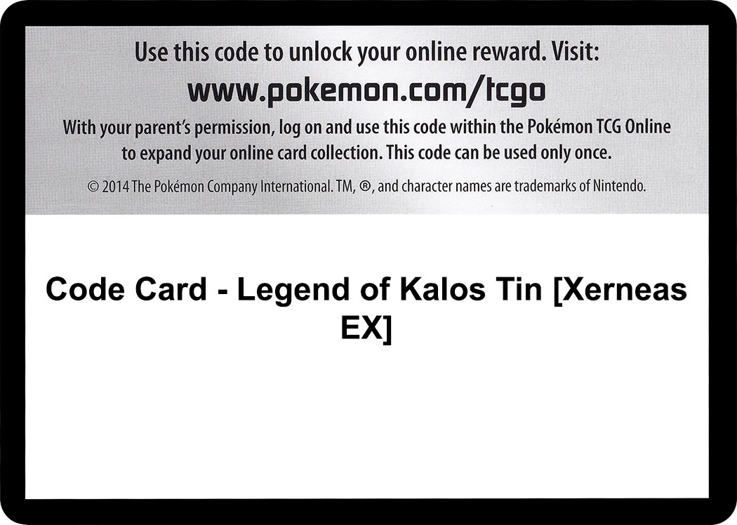 Code Card - Legend of Kalos Tin [Xerneas EX]