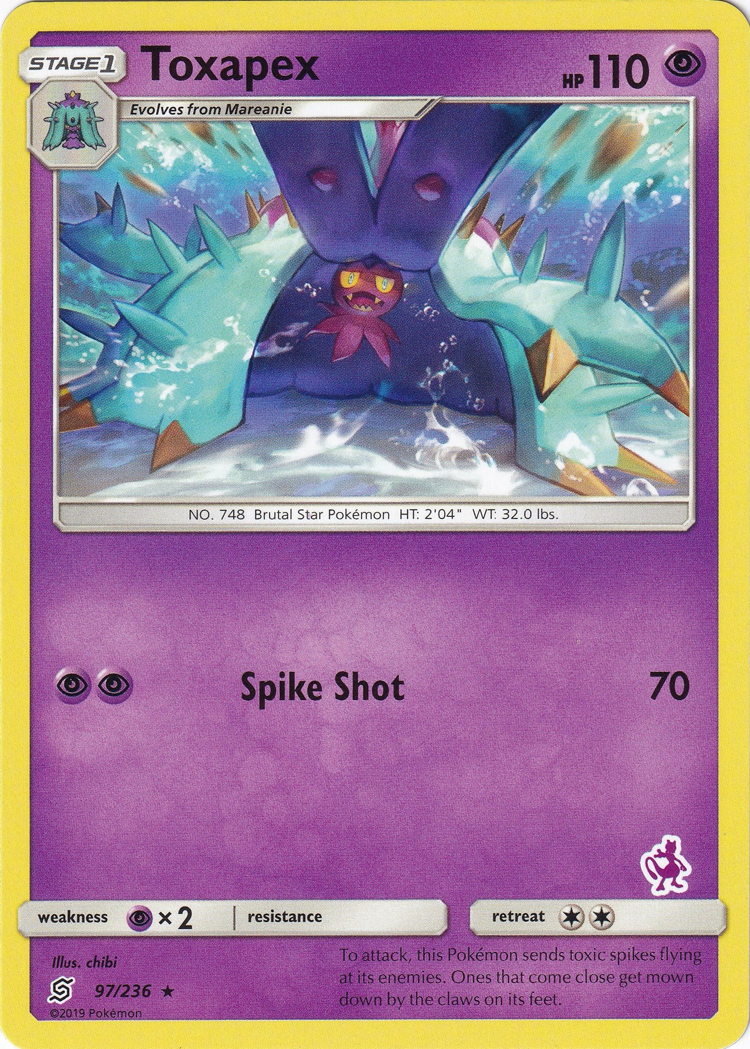 Toxapex - 97/236 (Mewtwo Stamped)