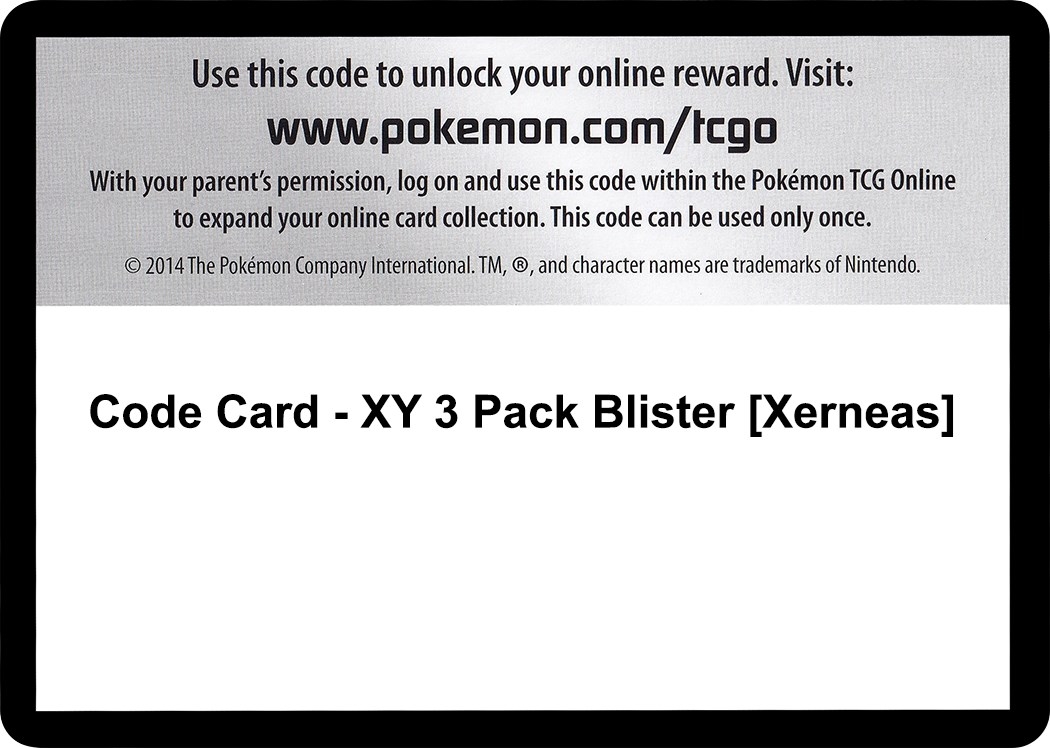 Code Card - XY 3 Pack Blister [Xerneas]