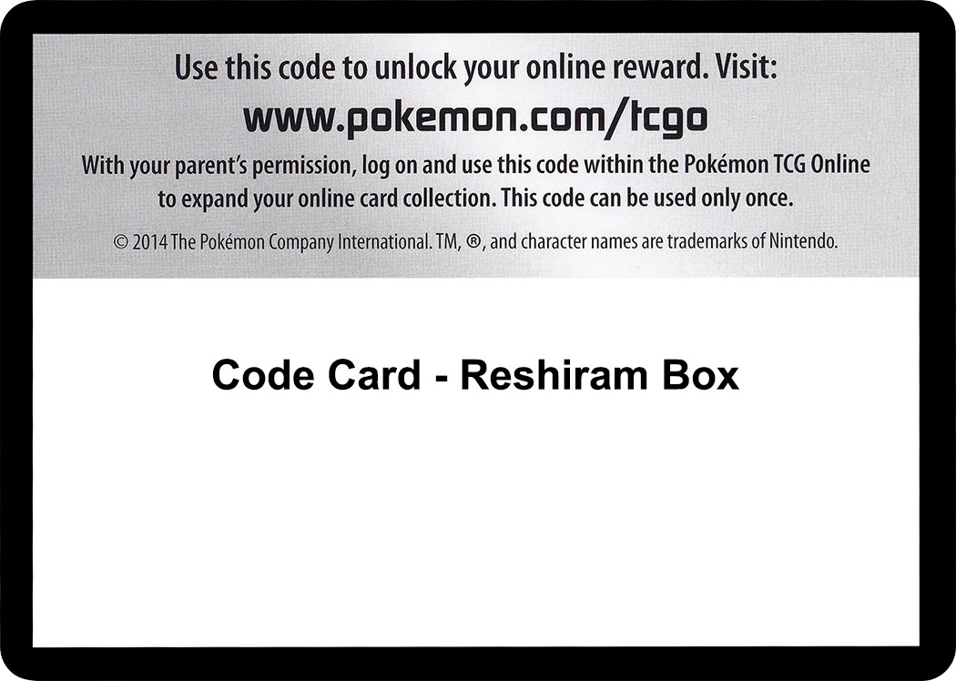Code Card - Reshiram Box