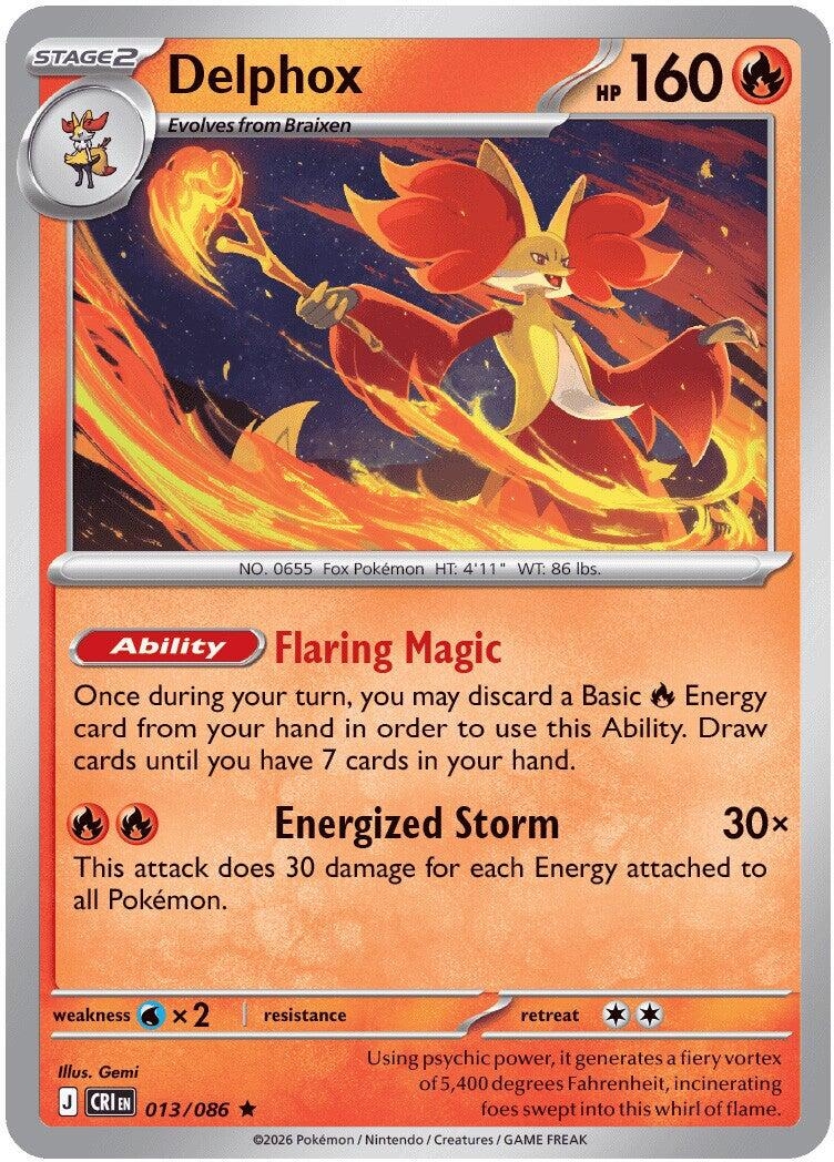 Delphox - 013/086 (Non-Holo)