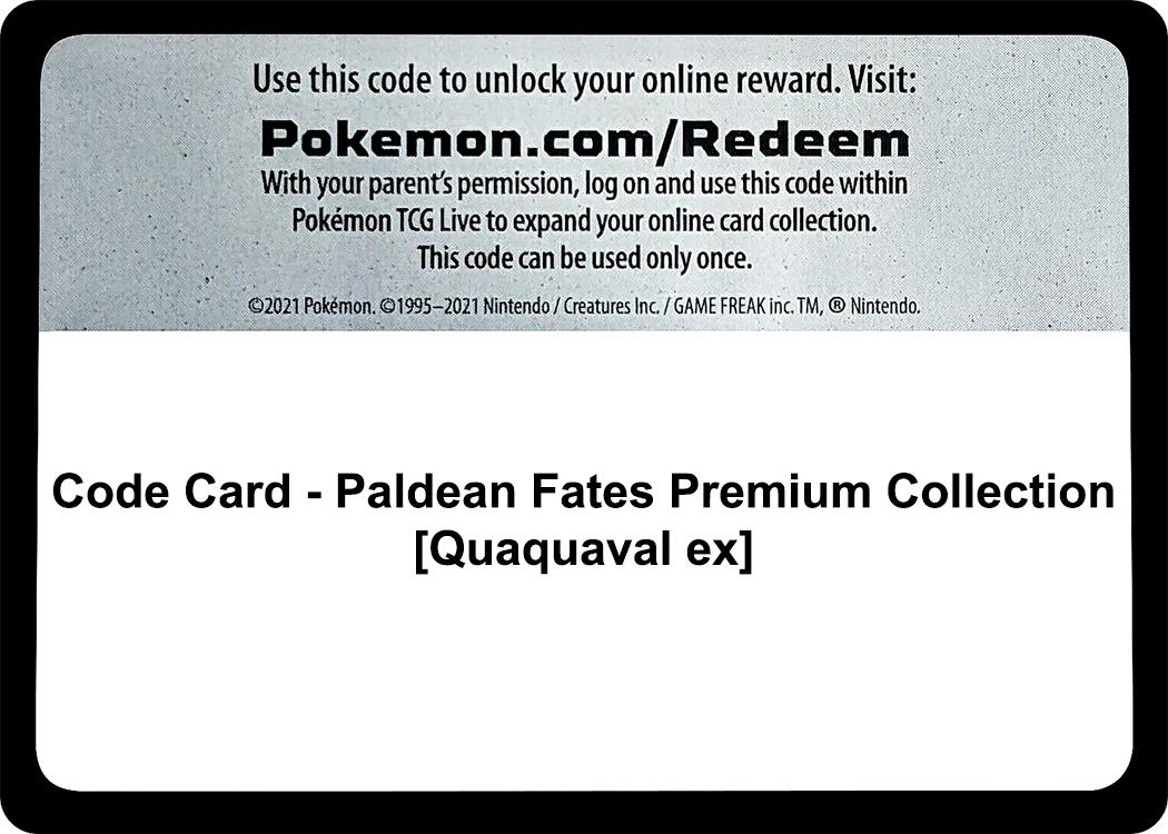 Code Card - Paldean Fates Premium Collection [Quaquaval ex]