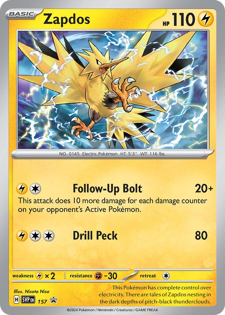Zapdos - 157 (Cosmos Holo)