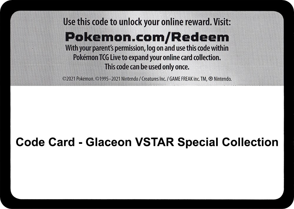 Code Card - Glaceon VSTAR Special Collection