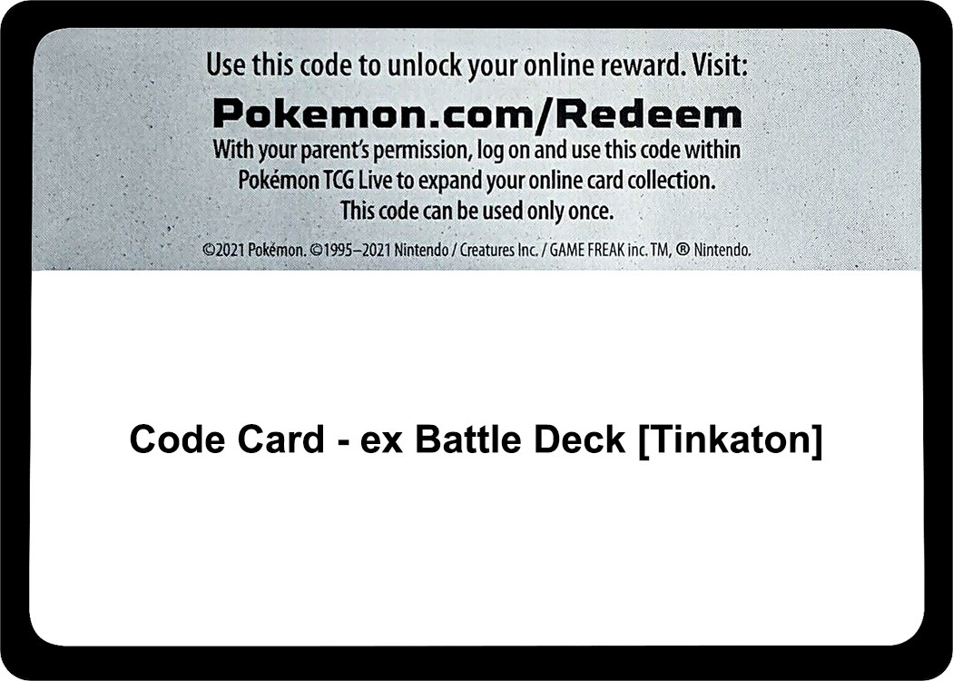 Code Card - ex Battle Deck [Tinkaton]