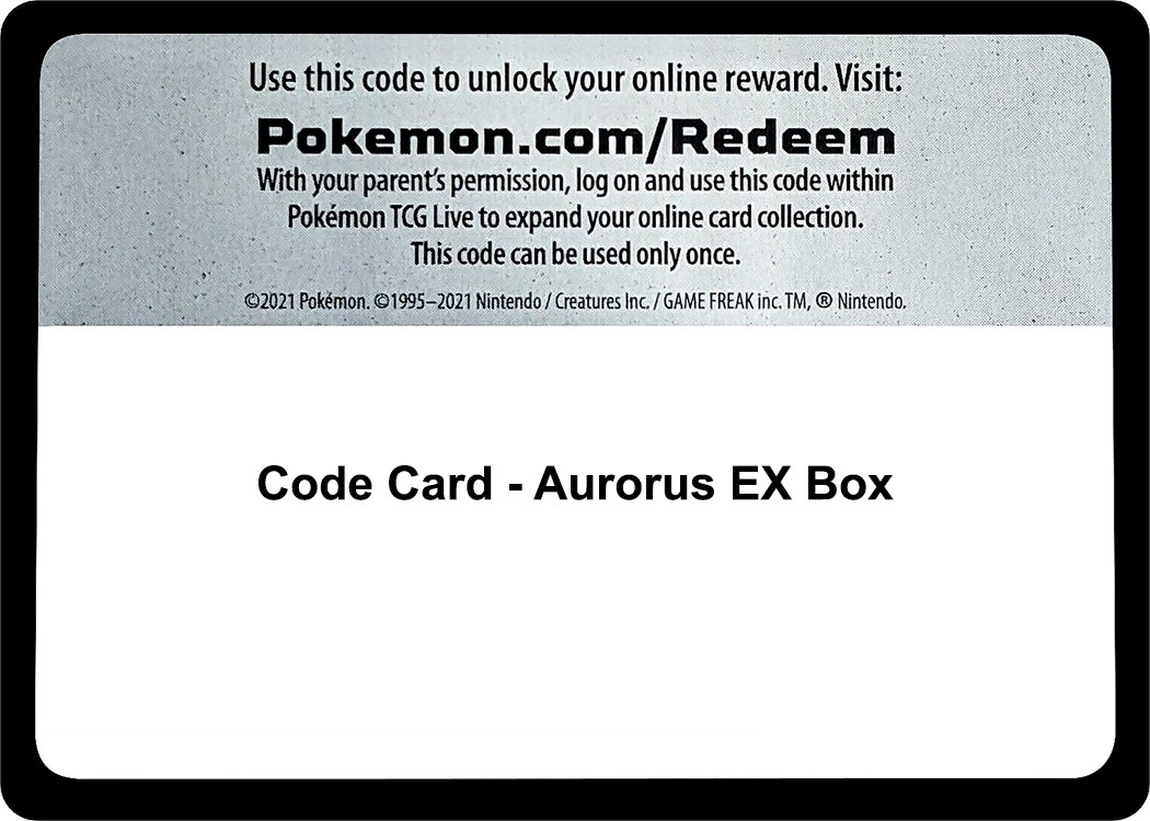 Code Card - Aurorus EX Box