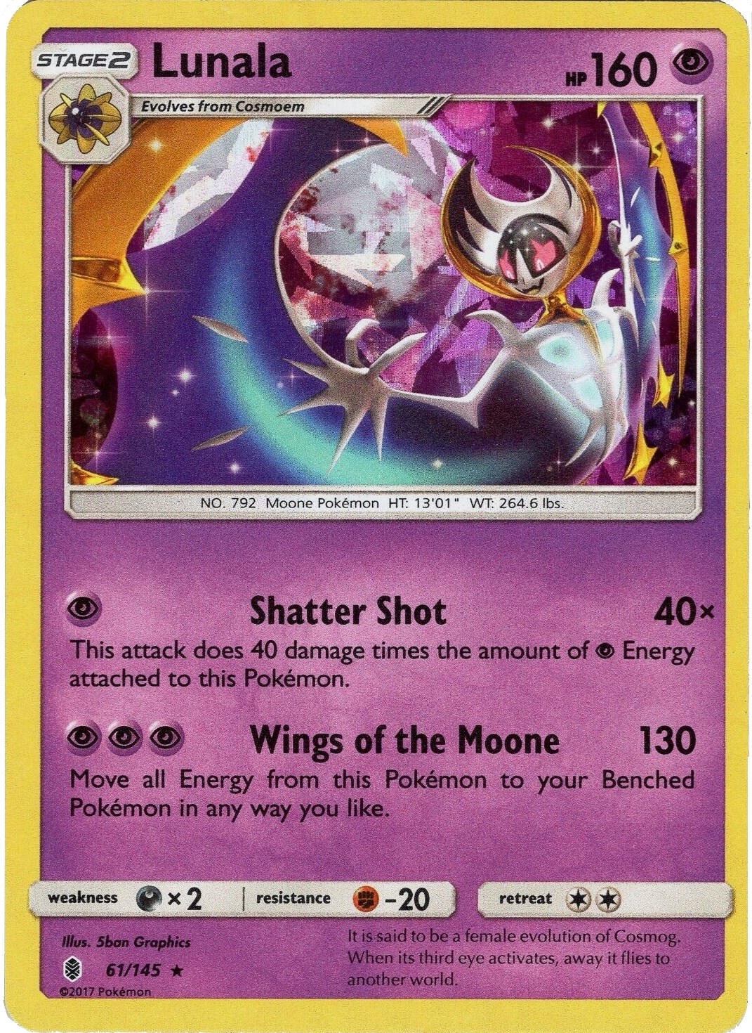 Lunala - 61/145 (Cracked Ice Holo)