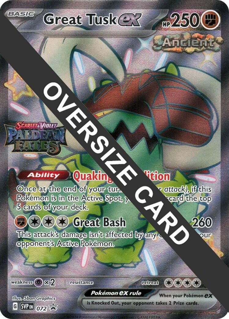 Great Tusk ex - 072 (Paldean Fates Stamped)