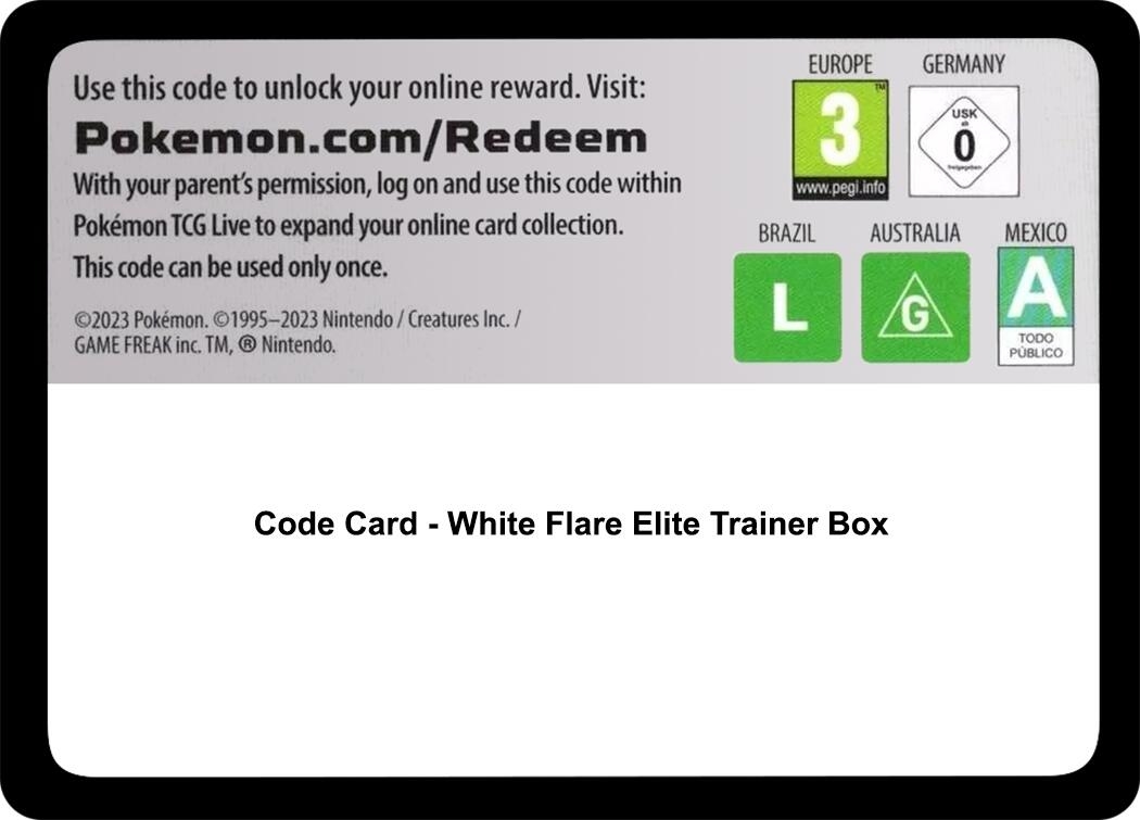 Code Card - White Flare Elite Trainer Box