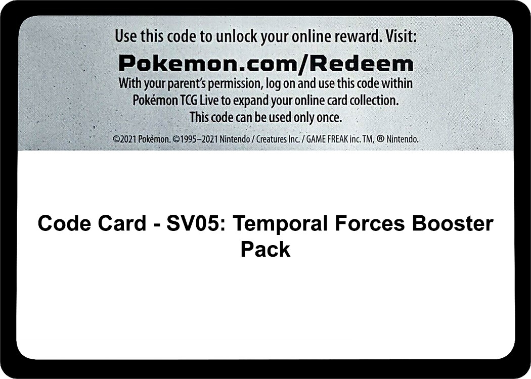 Code Card - SV05: Temporal Forces Booster Pack