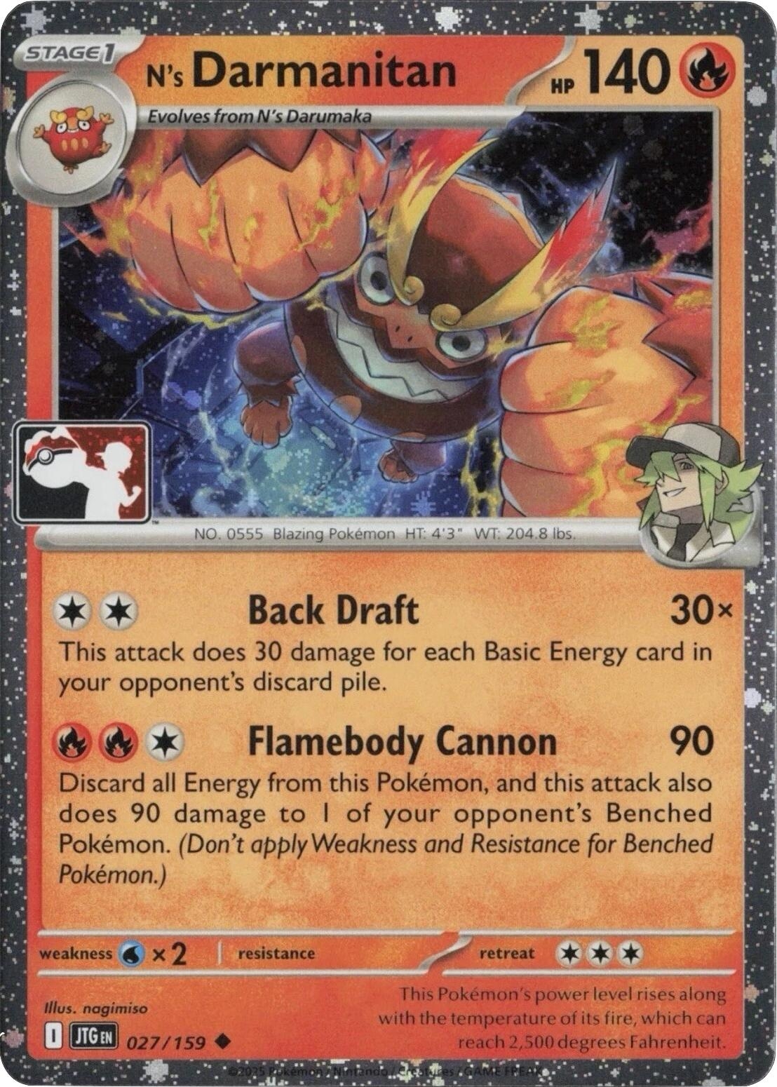 N's Darmanitan - 027/159 (Cosmos Holo)