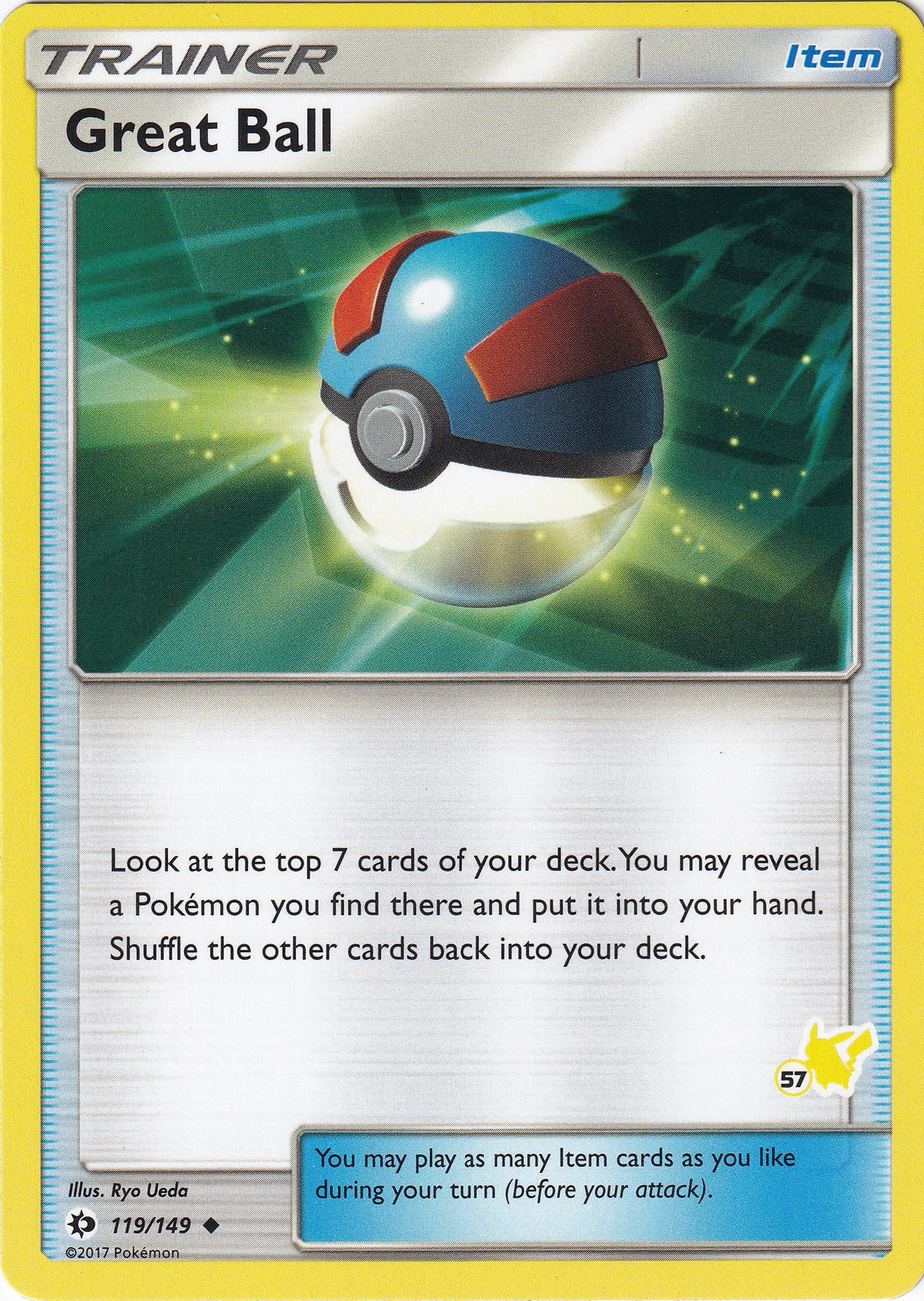 Great Ball - 119/149 (#57 Pikachu Stamped)