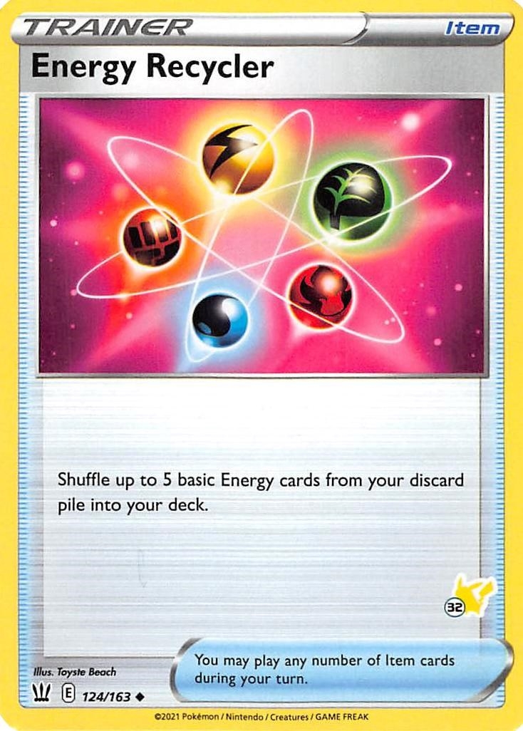 Energy Recycler - 124/163 (#32 Pikachu Stamped)