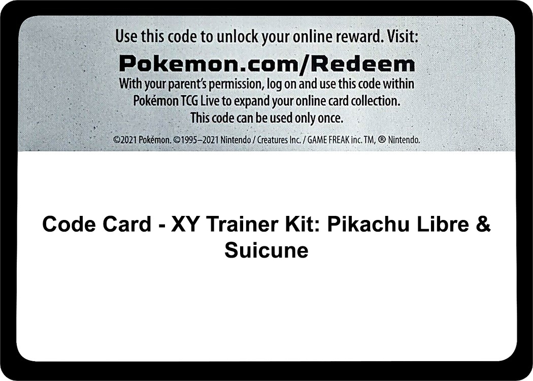 Code Card - XY Trainer Kit: Pikachu Libre & Suicune