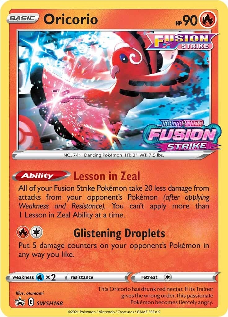 Oricorio - SWSH168 (Prerelease)