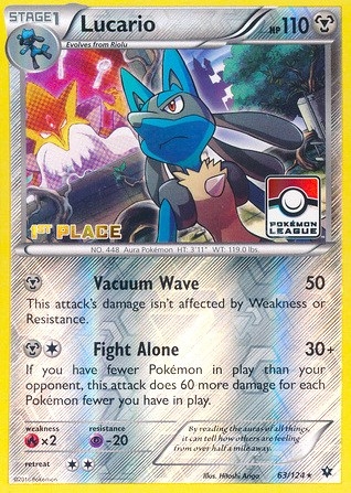 Lucario - 63/124 (Pokemon League) [1st Place]