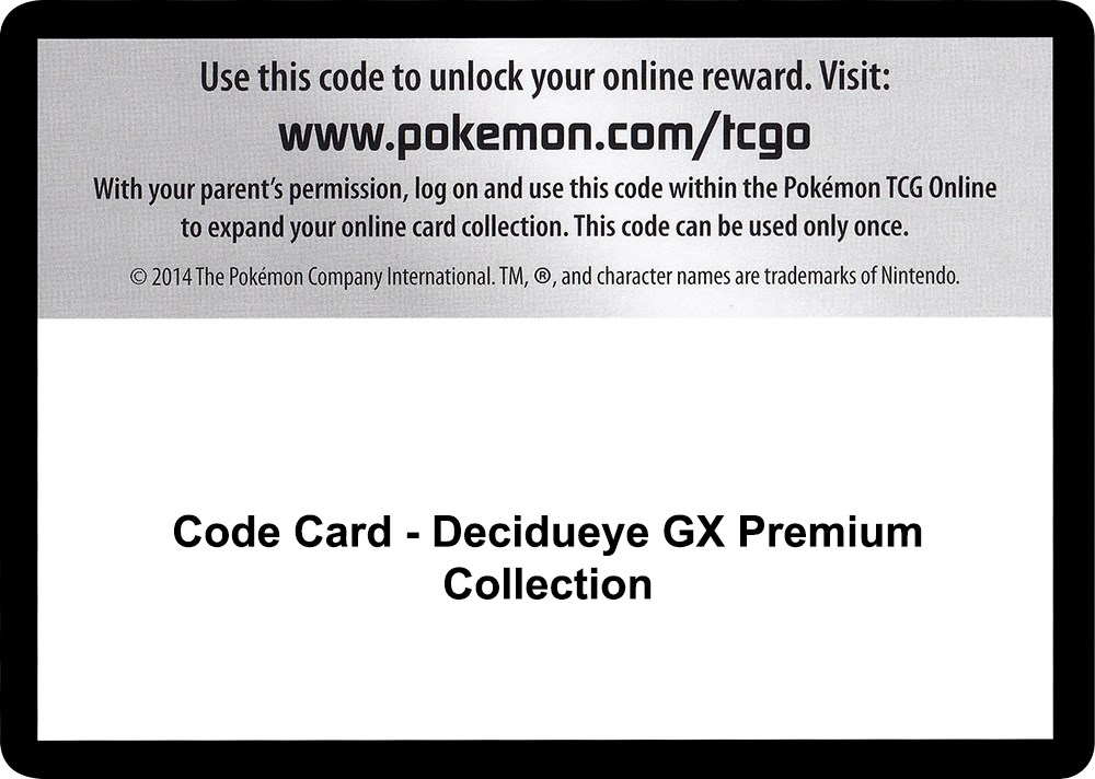 Code Card - Decidueye GX Premium Collection