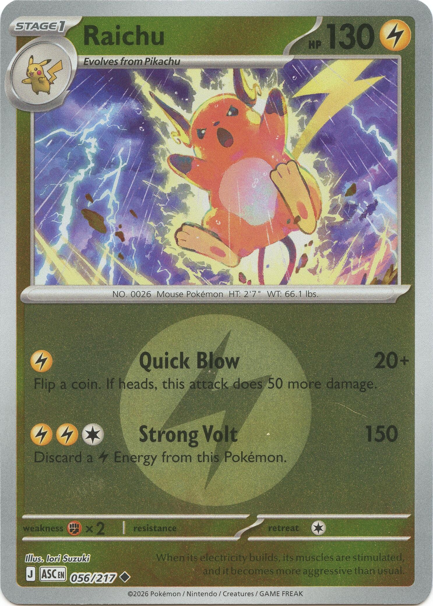 Raichu (Energy Symbol Pattern)