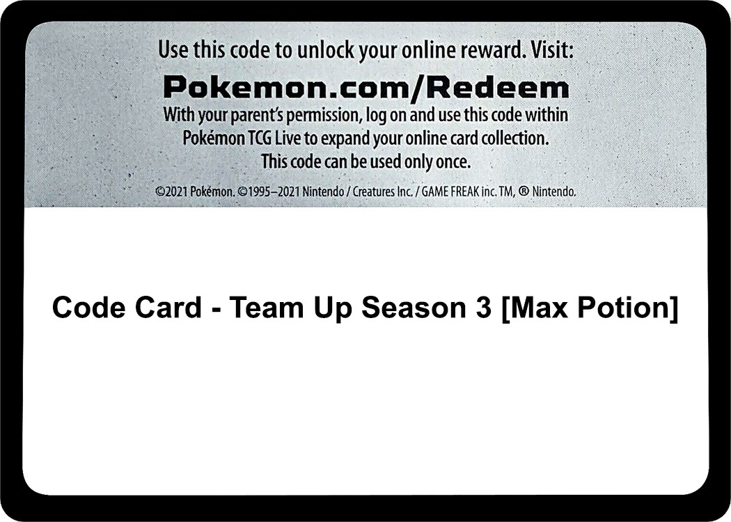 Code Card - Team Up Season 3 [Max Potion]