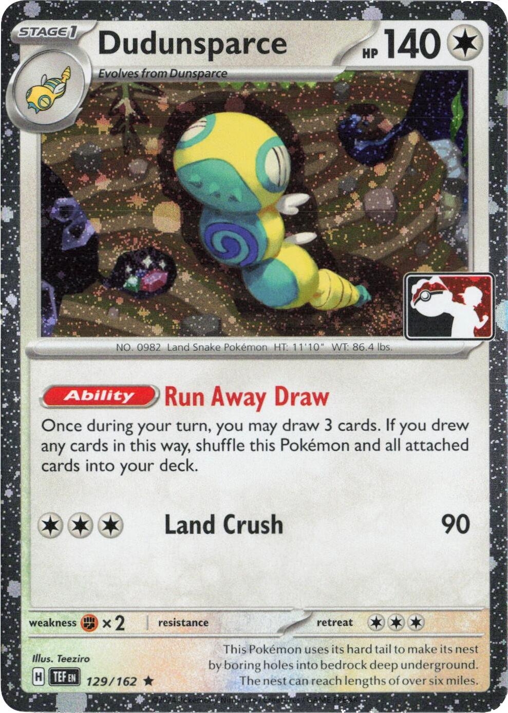 Dudunsparce - 129/162 (Cosmos Holo)