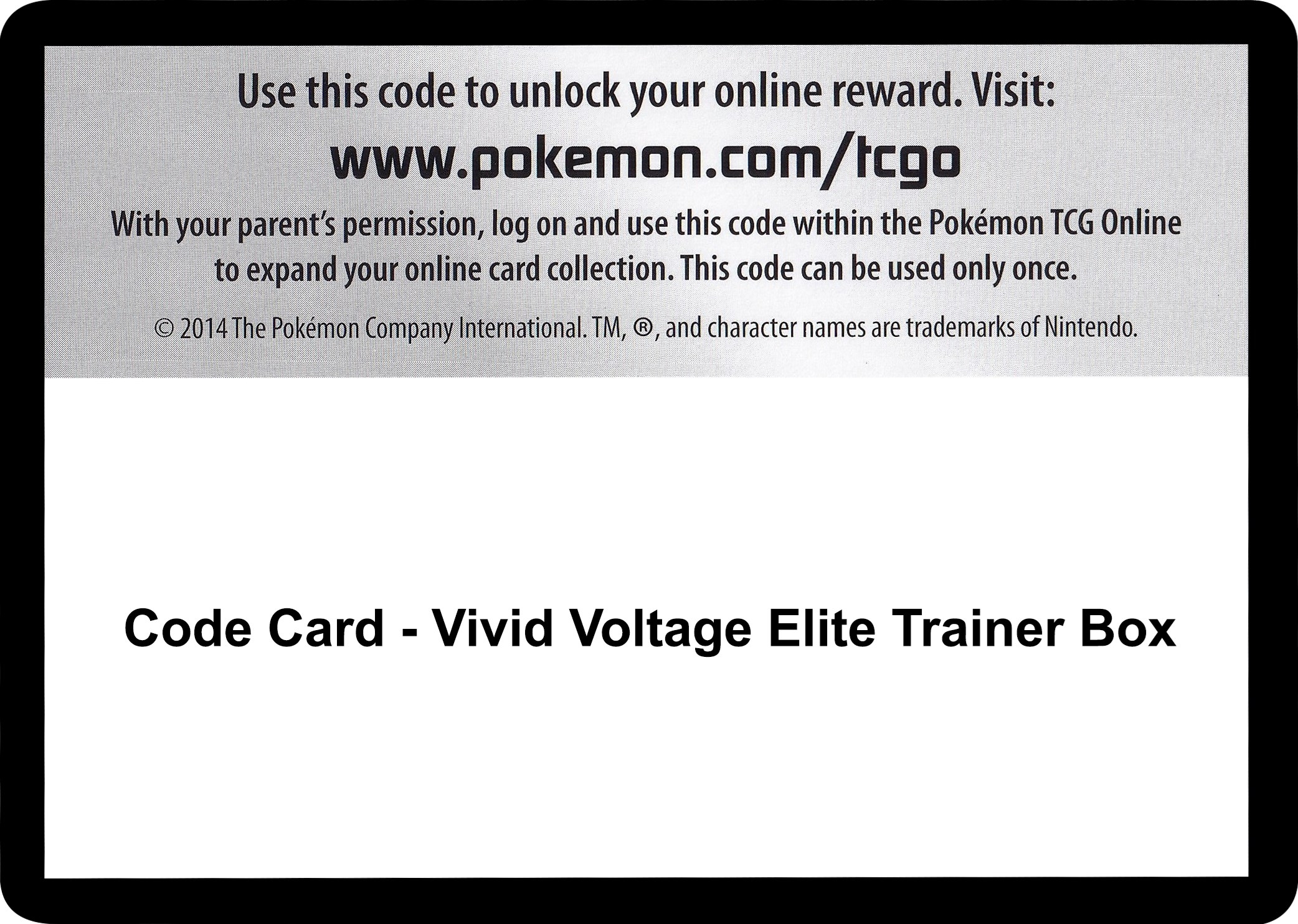 Code Card - Vivid Voltage Elite Trainer Box
